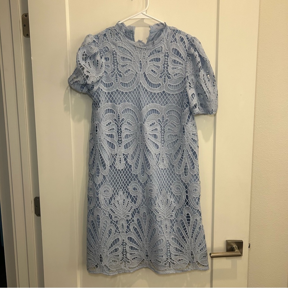 Blue lace dress